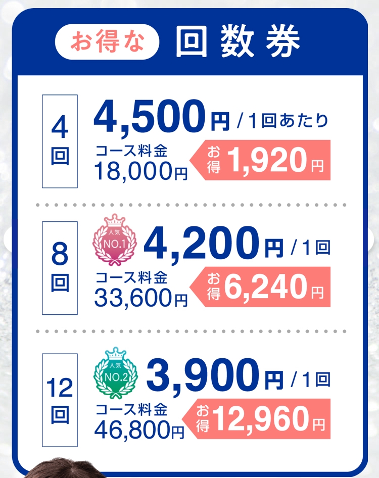 ホワイトニングカフェ 回数券